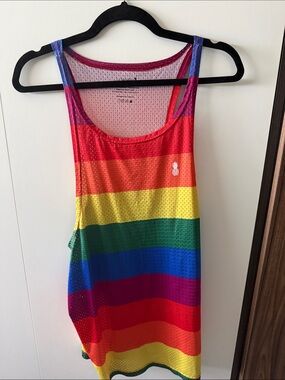 Men's Rainbow Stripe Tank Top - Multicolor